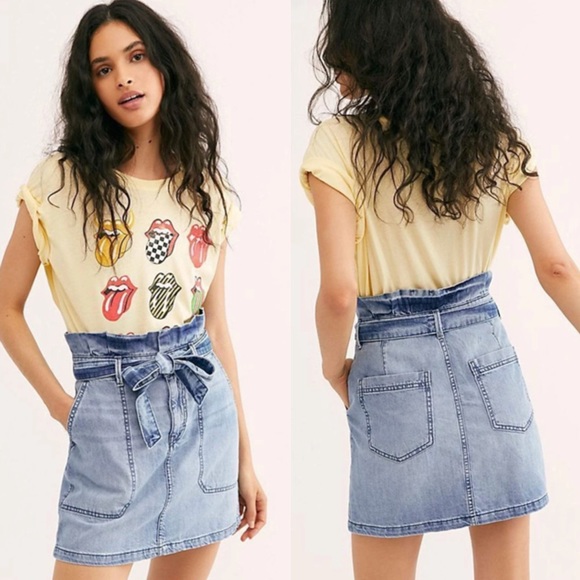 Free People Dresses & Skirts - Free People Splendor In The Grass Denim Mini Skirt